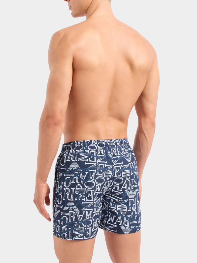 Мужские пляжные шорты EMPORIO ARMANI (Navy/White Ropes 68536) фото 2