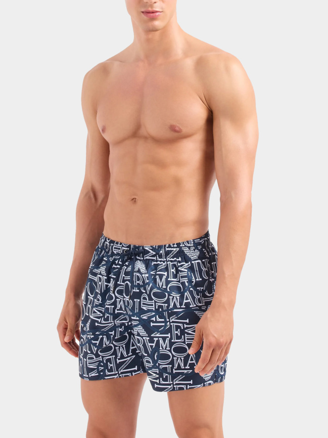Мужские пляжные шорты EMPORIO ARMANI (Navy/White Ropes 68536) фото 1