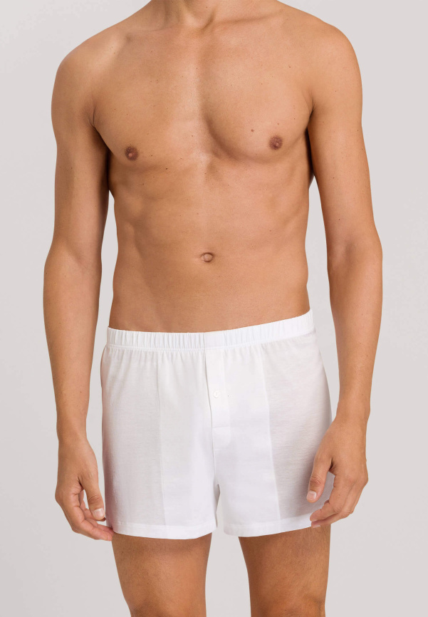 Мужские трусы-шорты HANRO Cotton Sporty (Белый) фото 1