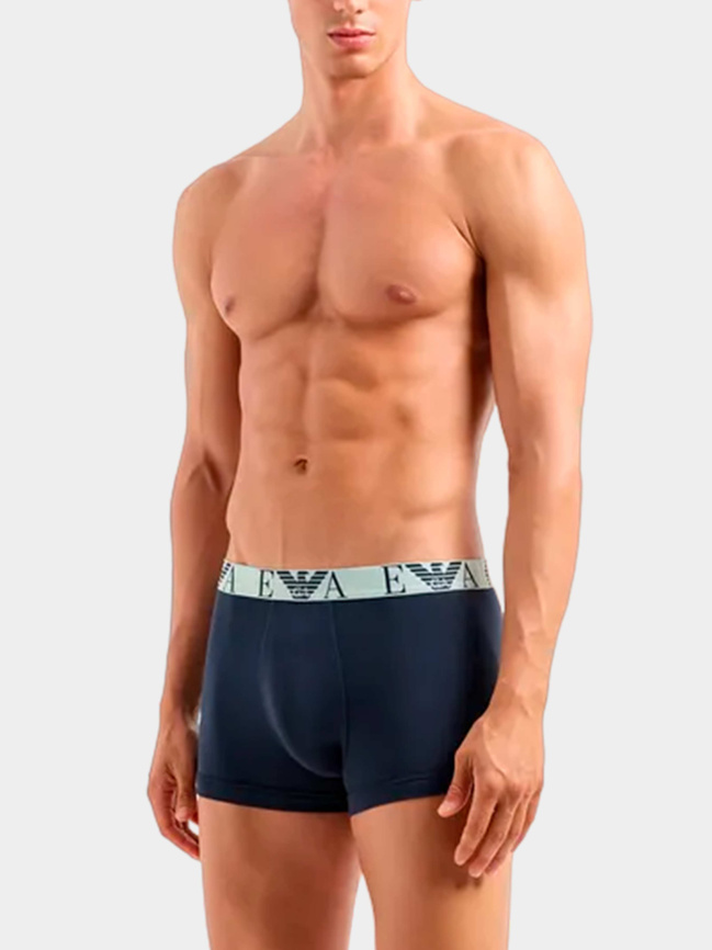 Комплект мужских трусов-боксеров EMPORIO ARMANI (3шт) (White/Marine/Mint 18011) фото 2