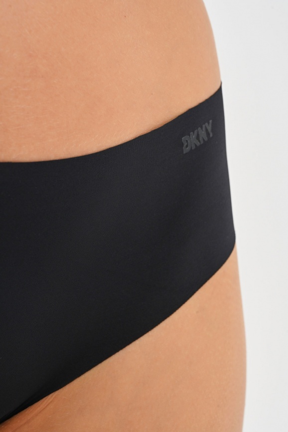 Комплект женских трусов-хипстеров DKNY Litewear Cut Anywhere (3шт) (Черный-Бежевый) фото 3