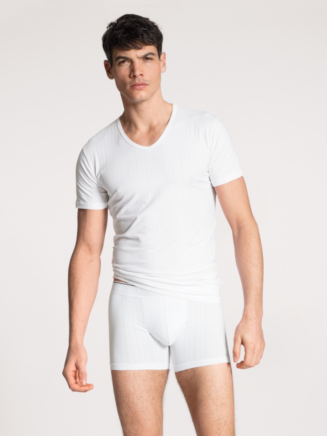 Мужская футболка CALIDA Pure & Style (Белый) фото 4