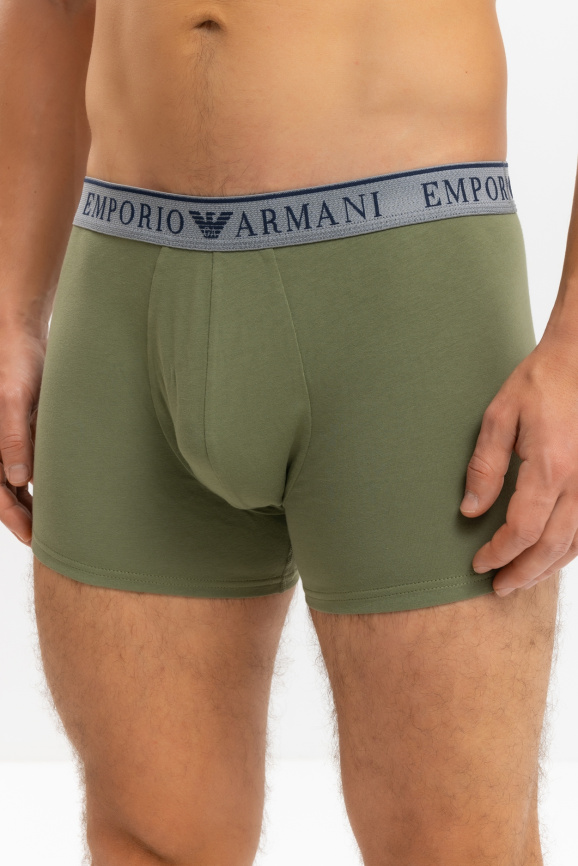 Комплект мужских трусов-боксеров EMPORIO ARMANI (2шт) (Marine/Olive 75836) фото 3