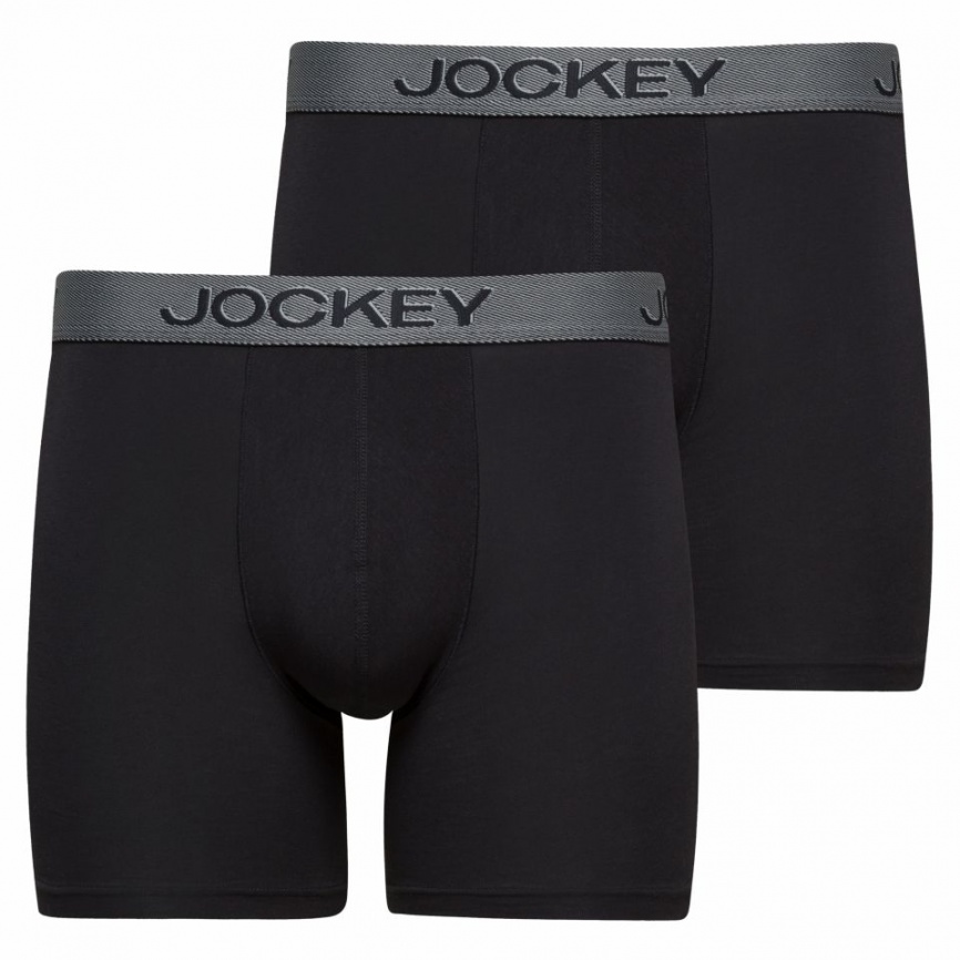 Комплект мужских трусов-боксеров JOCKEY (2шт) (Черный) фото 1