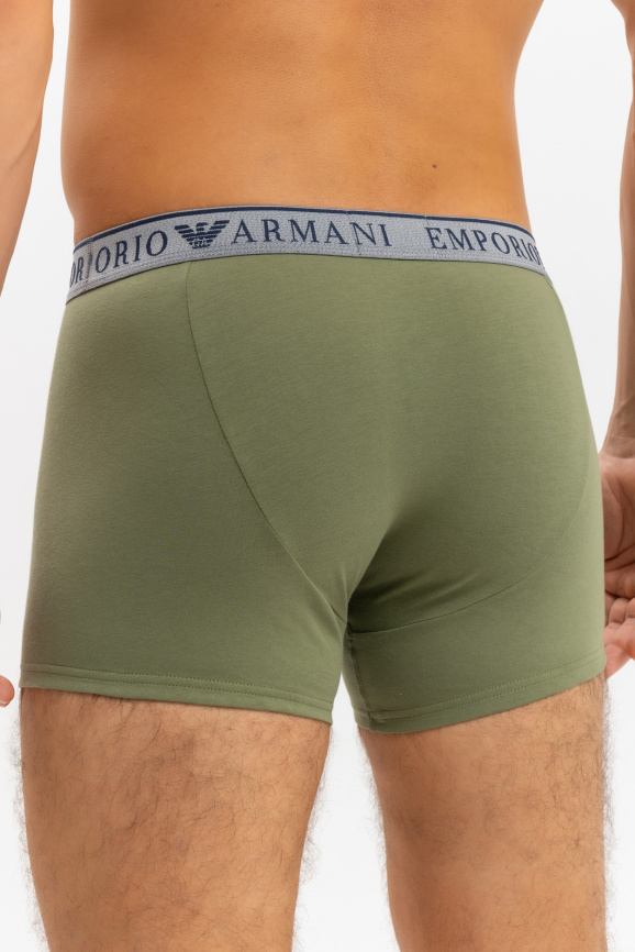 Комплект мужских трусов-боксеров EMPORIO ARMANI (2шт) (Marine/Olive 75836) фото 4