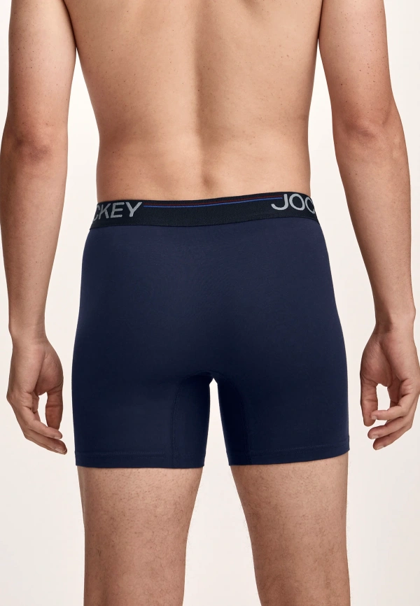 Комплект мужских трусов-боксеров JOCKEY Cotton Stretch Comfort (3шт) (Синий) фото 3