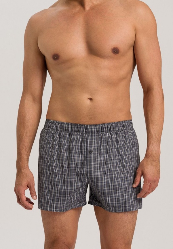 Мужские трусы-шорты HANRO Fancy Woven (Серый) фото 2