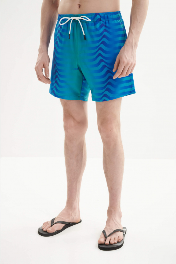 Мужские пляжные шорты BIKKEMBERGS Waves (Зеленый) фото 1