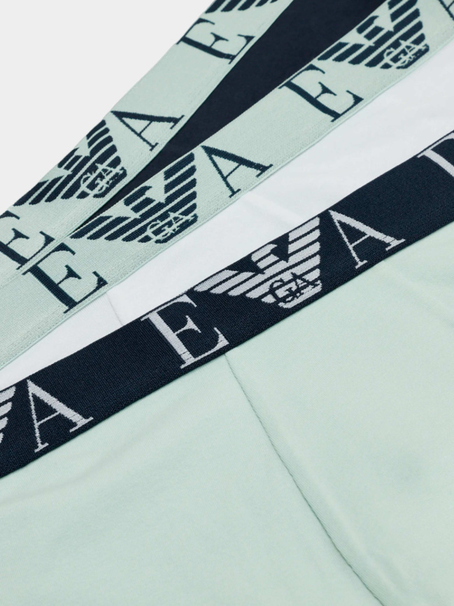 Комплект мужских трусов-боксеров EMPORIO ARMANI (3шт) (White/Marine/Mint 18011) фото 4