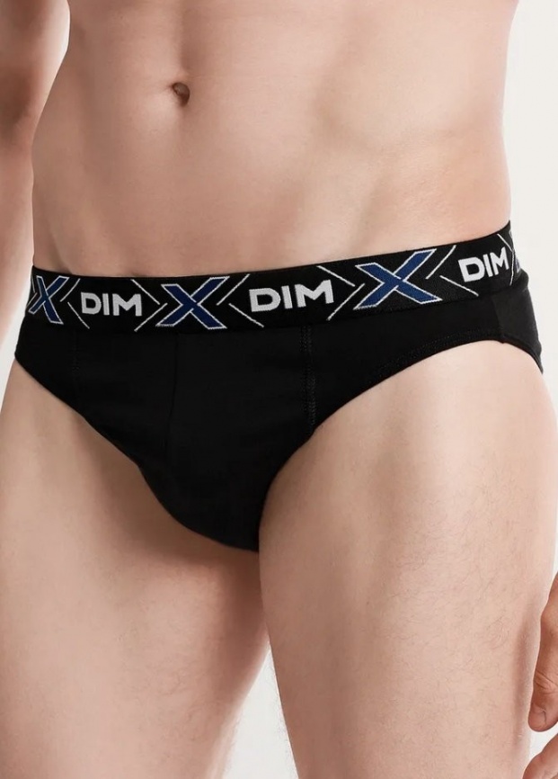 Комплект мужских трусов-слипов DIM X-Temp (2шт) (Черный/Черный) фото 2