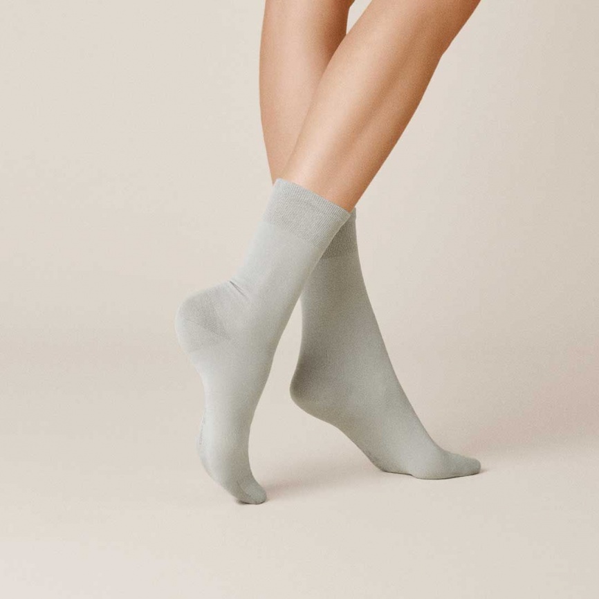 Женские носки KUNERT Finest Cotton (Светлый-Серый) фото 2