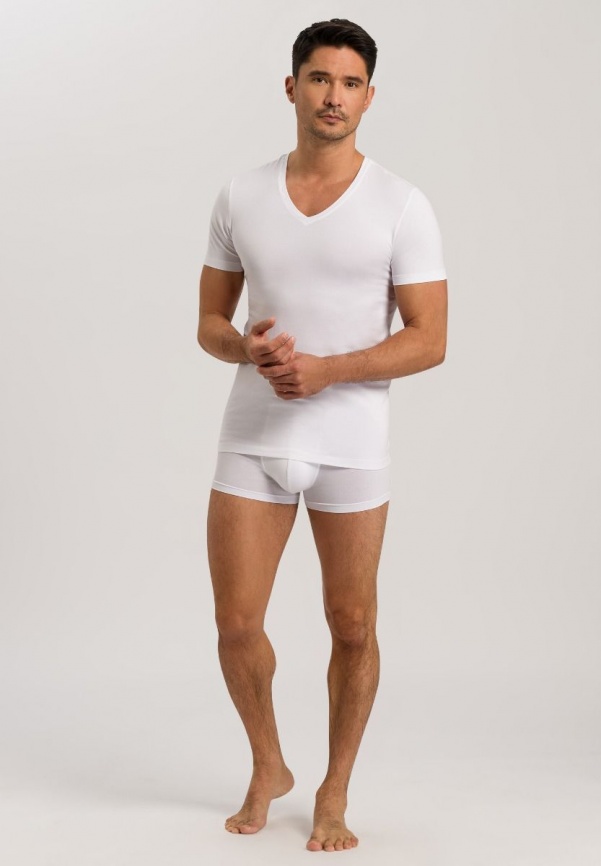 Мужская футболка HANRO Cotton Superior (Белый) фото 4
