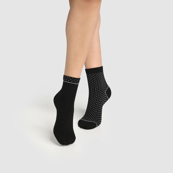Комплект женских носков DIM Green (2 пары) (Черный) фото 1