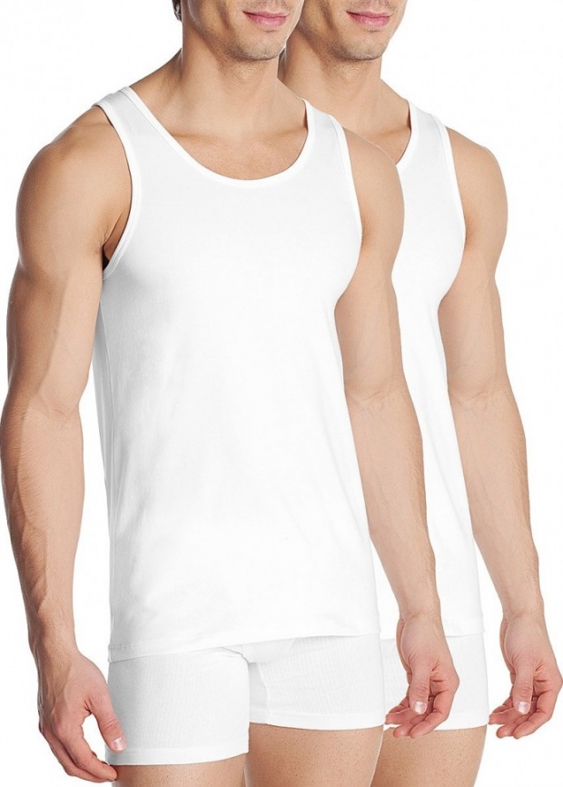 Комплект мужских маек DIM T-Shirt Tank (2 шт) (Белый) фото 1