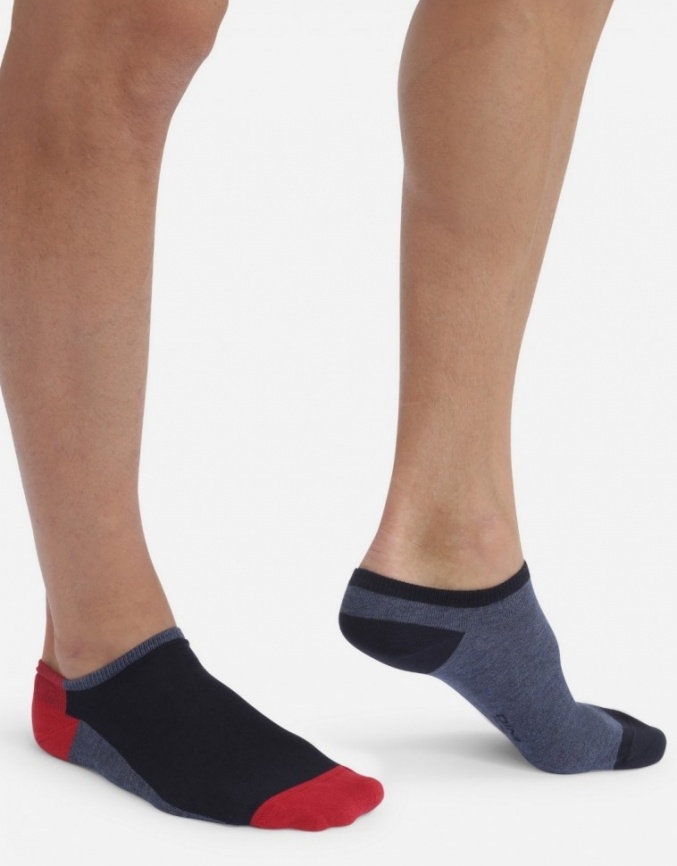 Комплект мужских носков DIM Cotton Style (2 пары) (Синий/Деним) фото 1
