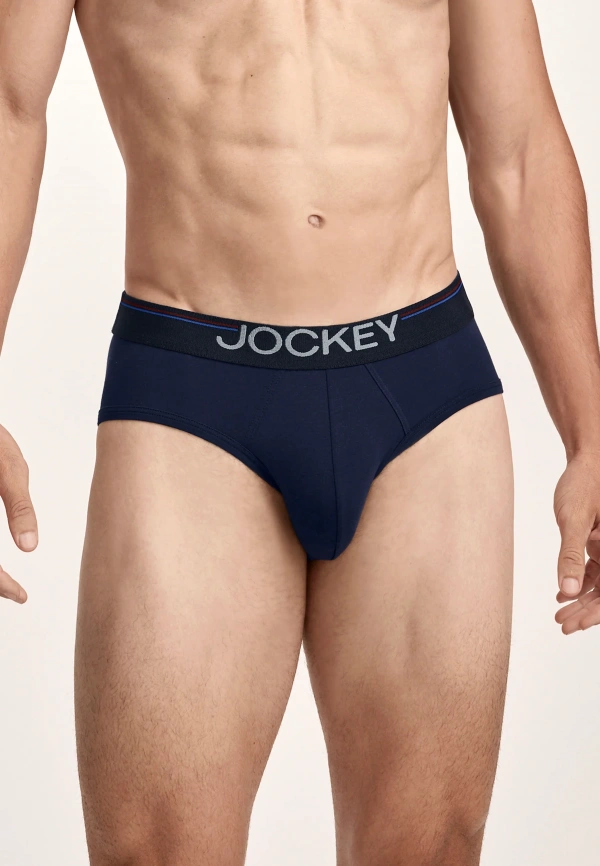 Комплект мужских трусов-слипов JOCKEY Cotton Stretch Comfort (3шт) (Синий) фото 2