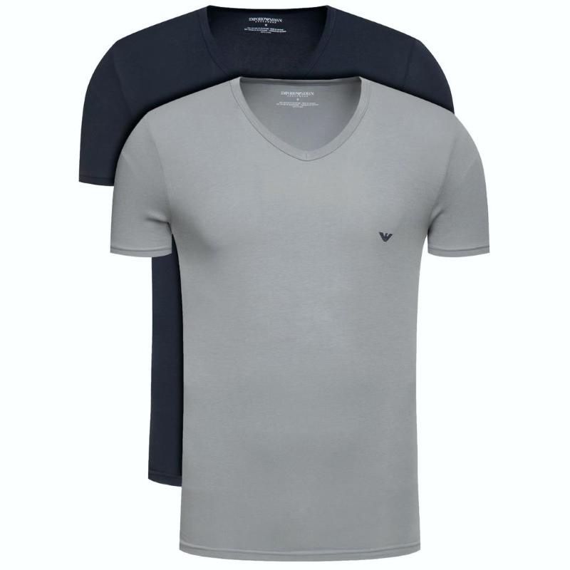 Комплект мужских футболок EMPORIO ARMANI (2шт) (Grigio/Marine 13742) фото 1
