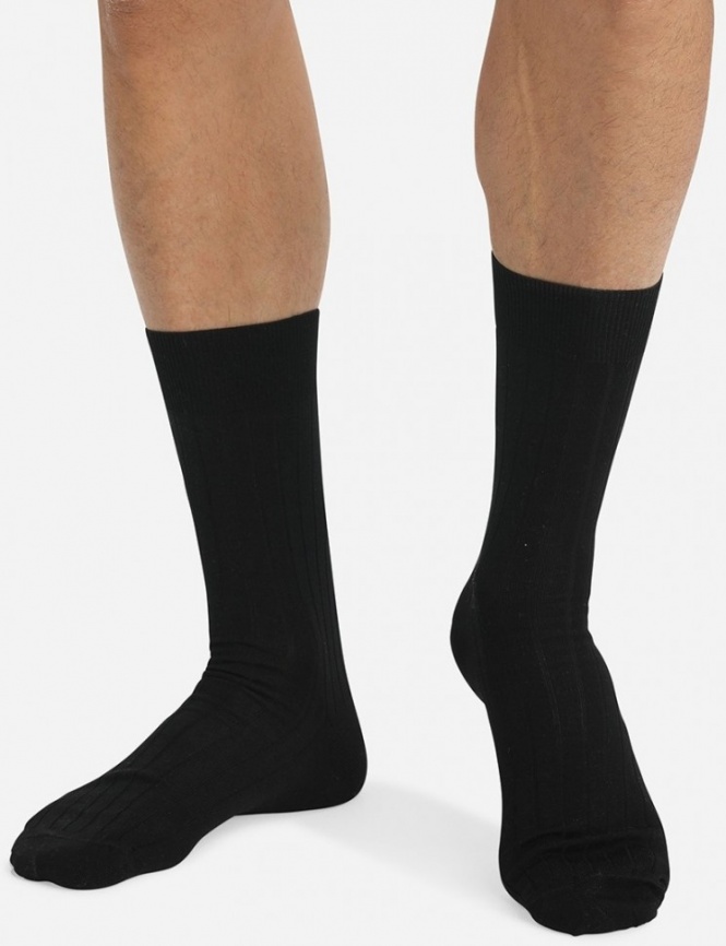 Комплект мужских носков DIM Lisle thread (2 пары) (Черный) фото 1