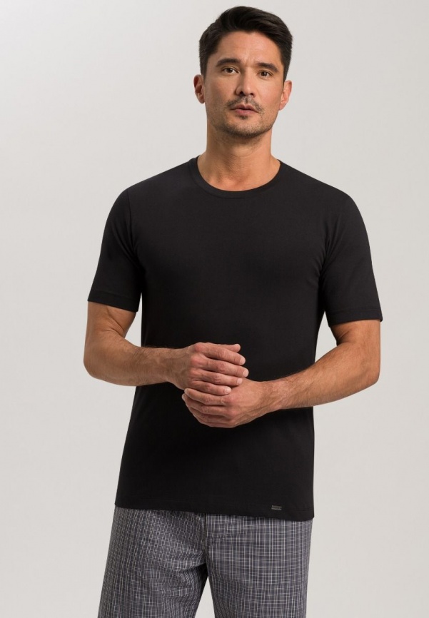 Мужская футболка HANRO Living Shirts (Черный) фото 2