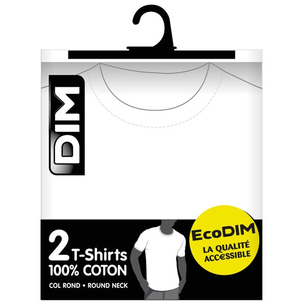 Комплект мужских футболок DIM EcoDIM (2шт) (Белый) фото 3
