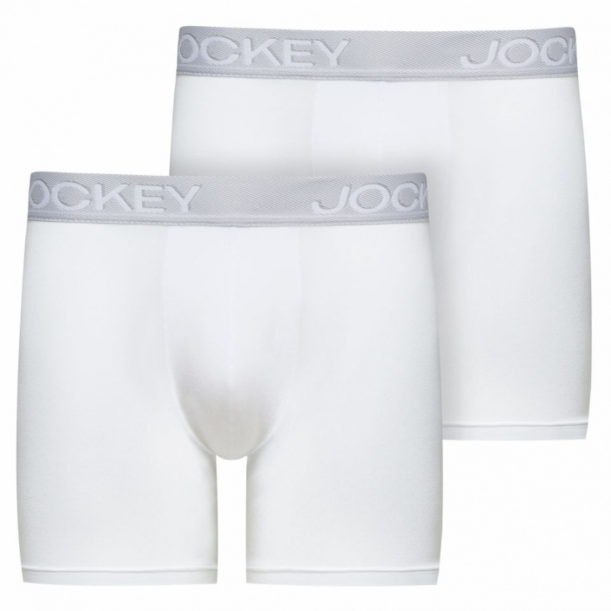 Комплект мужских трусов-боксеров JOCKEY (2шт) (Белый) фото 1