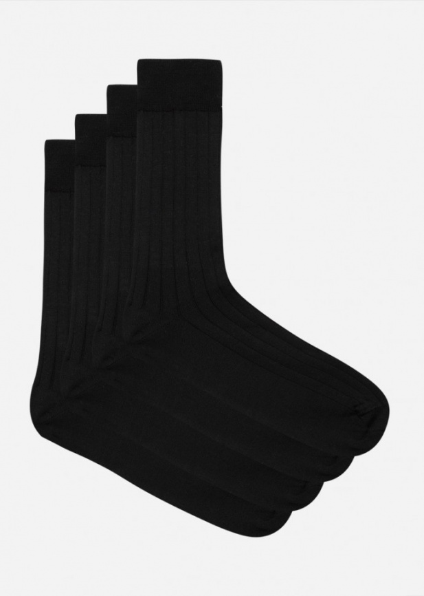Комплект мужских носков DIM Lisle thread (2 пары) (Черный) фото 2