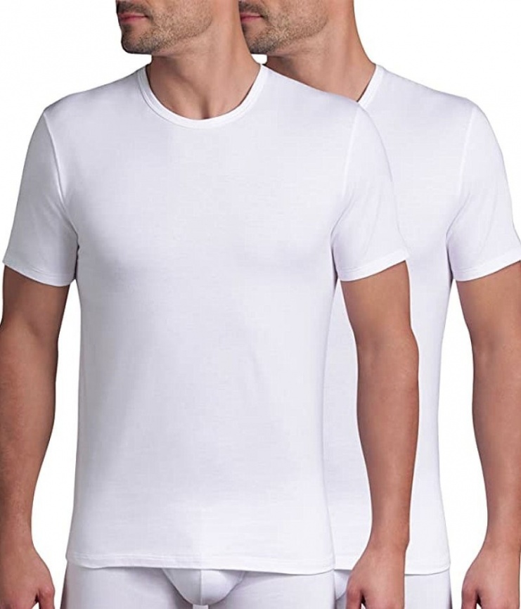 Комплект мужских футболок DIM X-Temp (2шт) (Белый/Белый) фото 2
