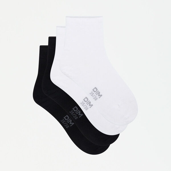 Комплект женских носков DIM Modal (2 пары) (Черный/Белый) фото 2