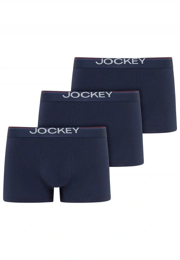 Комплект мужских трусов-боксеров JOCKEY Cotton Stretch Comfort (3шт) (Синий) фото 1