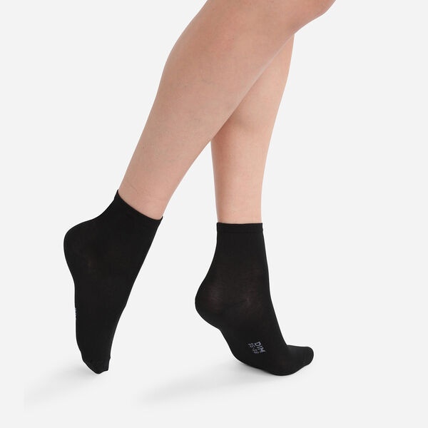 Комплект женских носков DIM Mercerized Cotton (2 пары) (Черный) фото 1