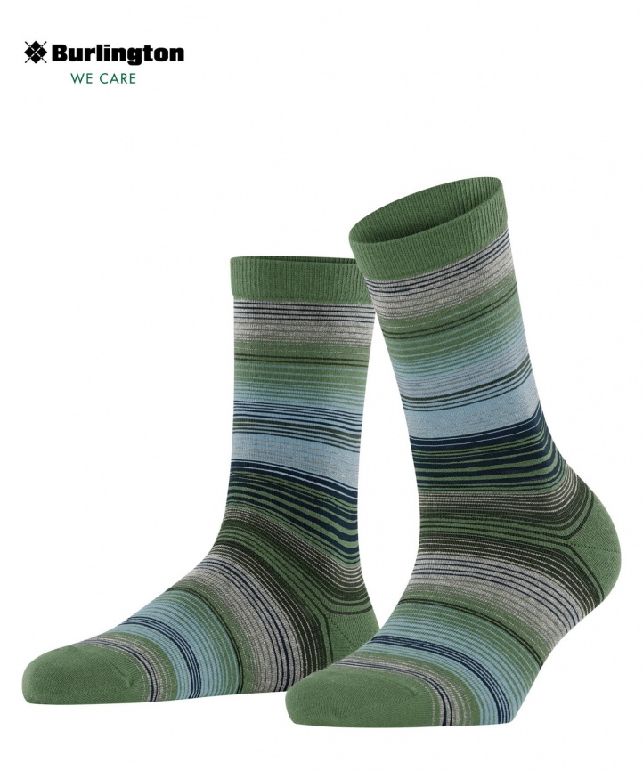 Носки женские BURLINGTON Stripe (Зеленый) фото 1