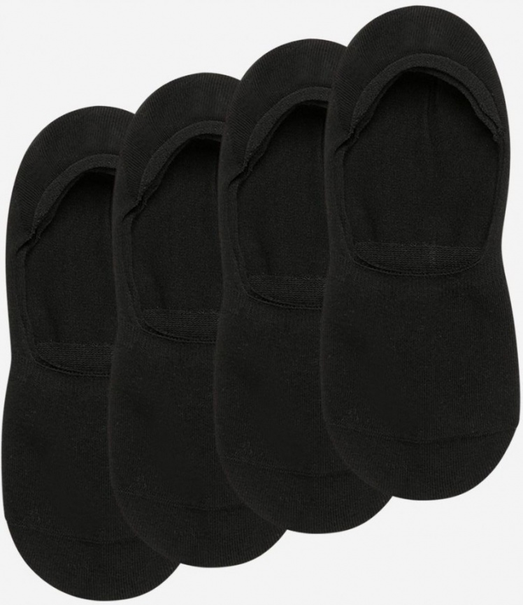 Комплект мужских пoдcлeдников DIM Basic Cotton (2 пары) (Черный/Черный) фото 2