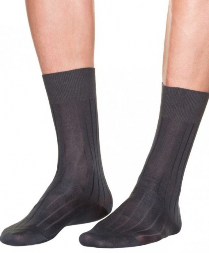 Комплект мужских носков DIM Lisle thread (2 пары) (Антрацит) фото 1