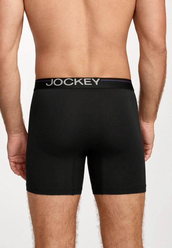 Комплект мужских трусов-боксеров JOCKEY Cotton Stretch Comfort (3шт) (Черный) фото 3