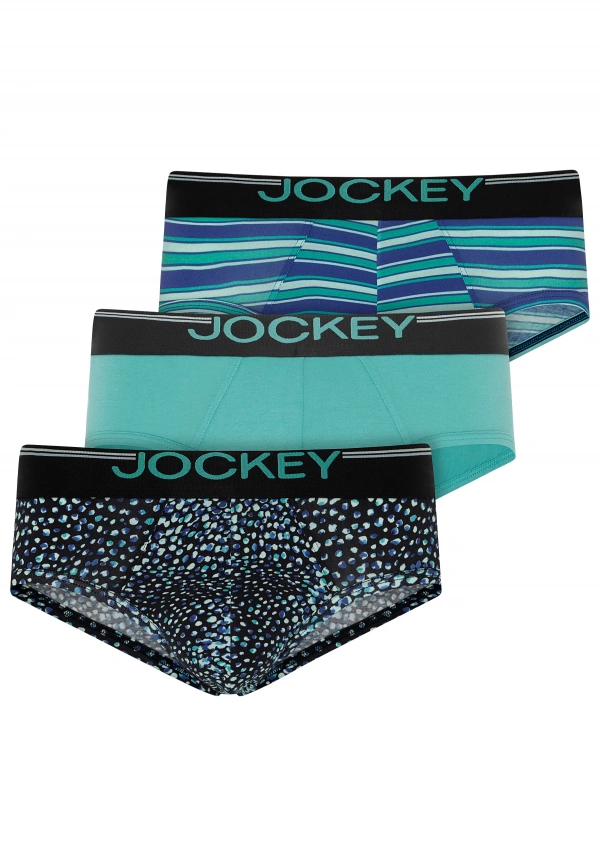 Комплект мужских трусов-слипов JOCKEY Cotton Stretch Comfort (3шт) (Зеленый) фото 1