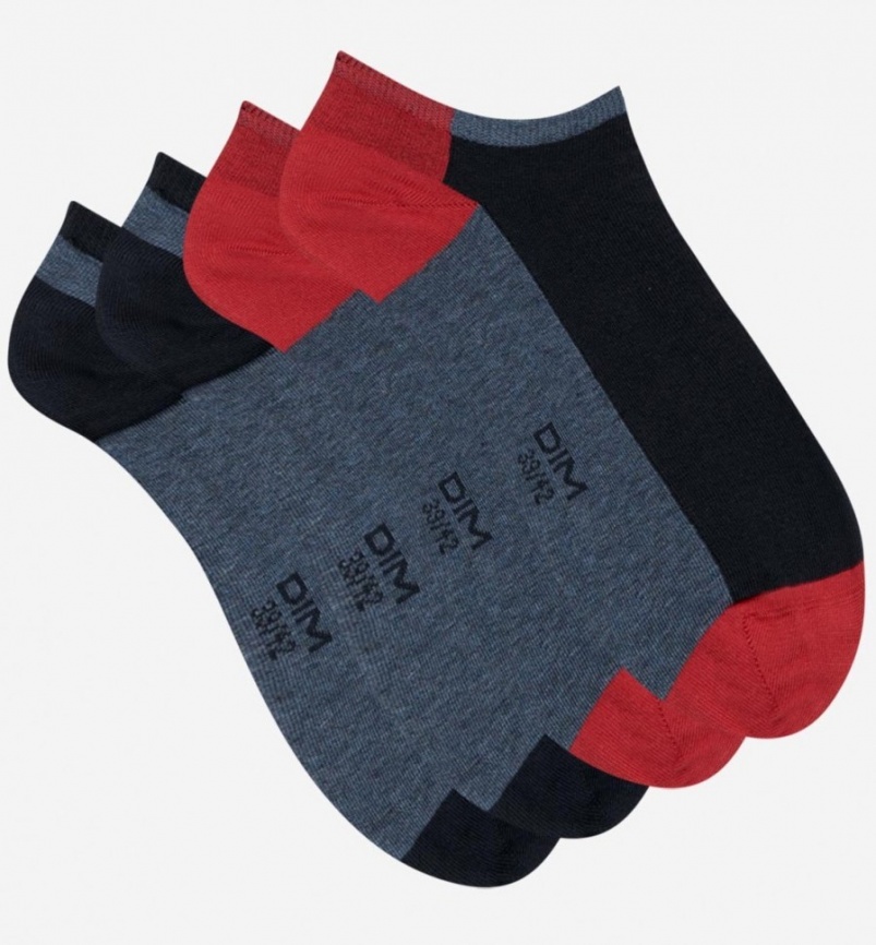 Комплект мужских носков DIM Cotton Style (2 пары) (Синий/Деним) фото 2