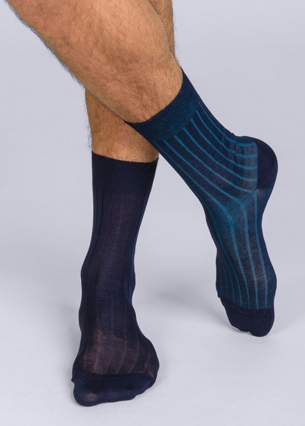 Комплект мужских носков DIM Lisle thread (2 пары) (Синий) фото 1