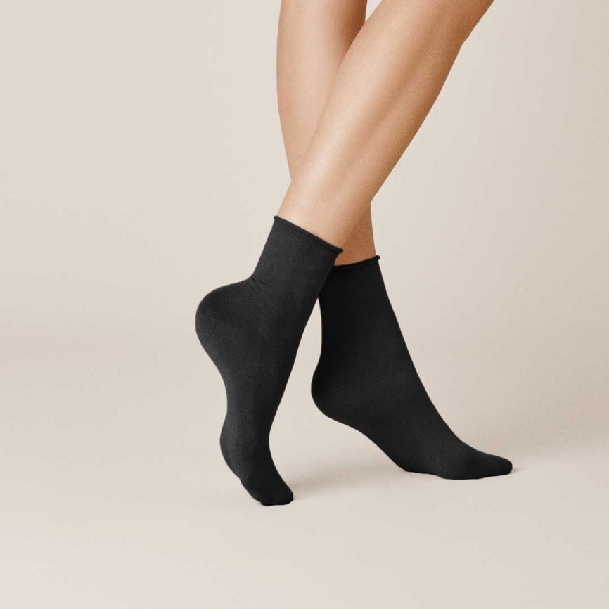 Женские носки KUNERT Sensual Cotton (Черный) фото 2