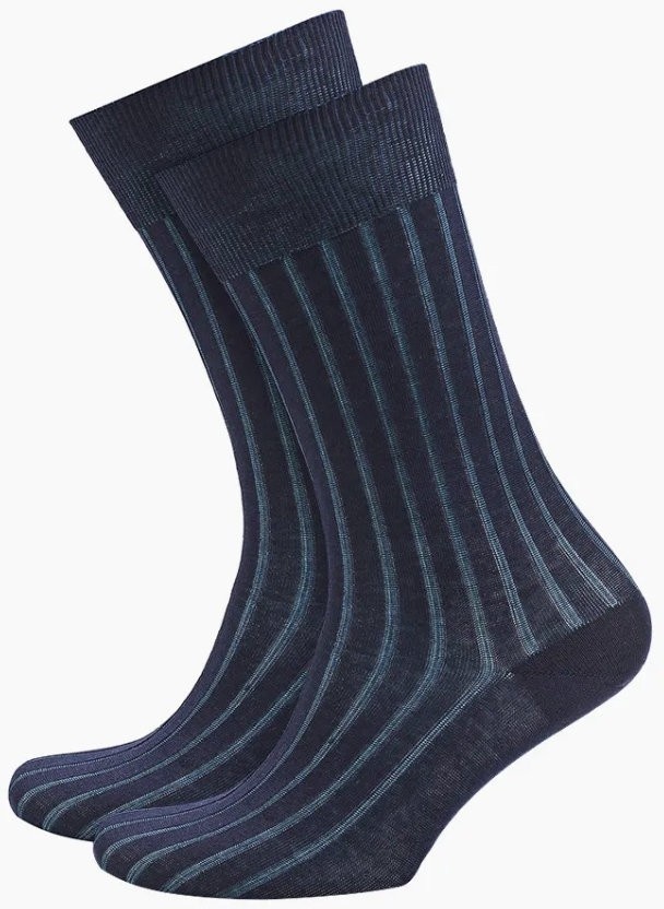 Комплект мужских носков DIM Lisle thread (2 пары) (Синий) фото 2