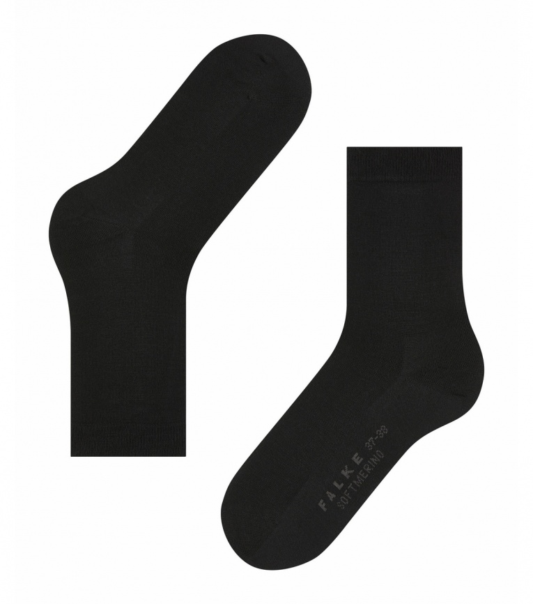 Носки женские FALKE Softmerino (Черный) фото 3