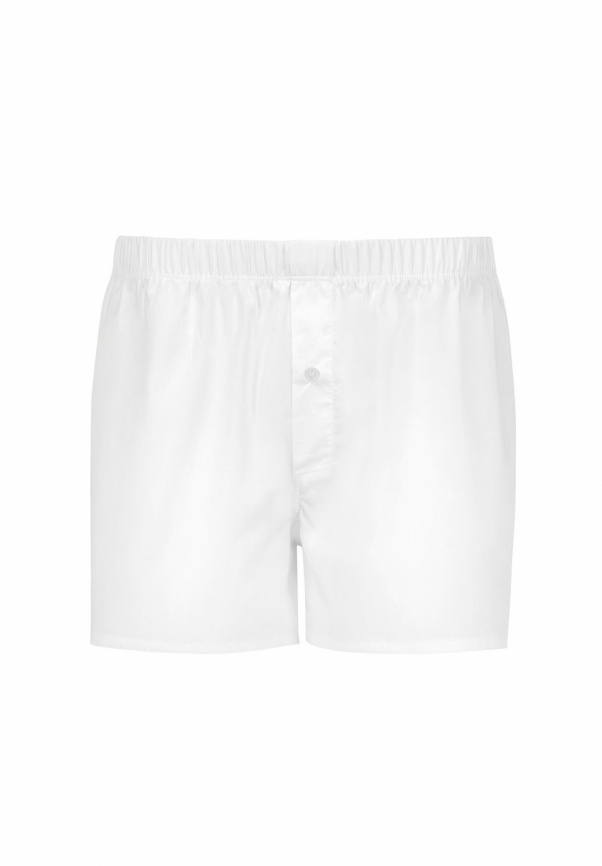 Мужские трусы-шорты HANRO Fancy Woven (Белый) фото 1