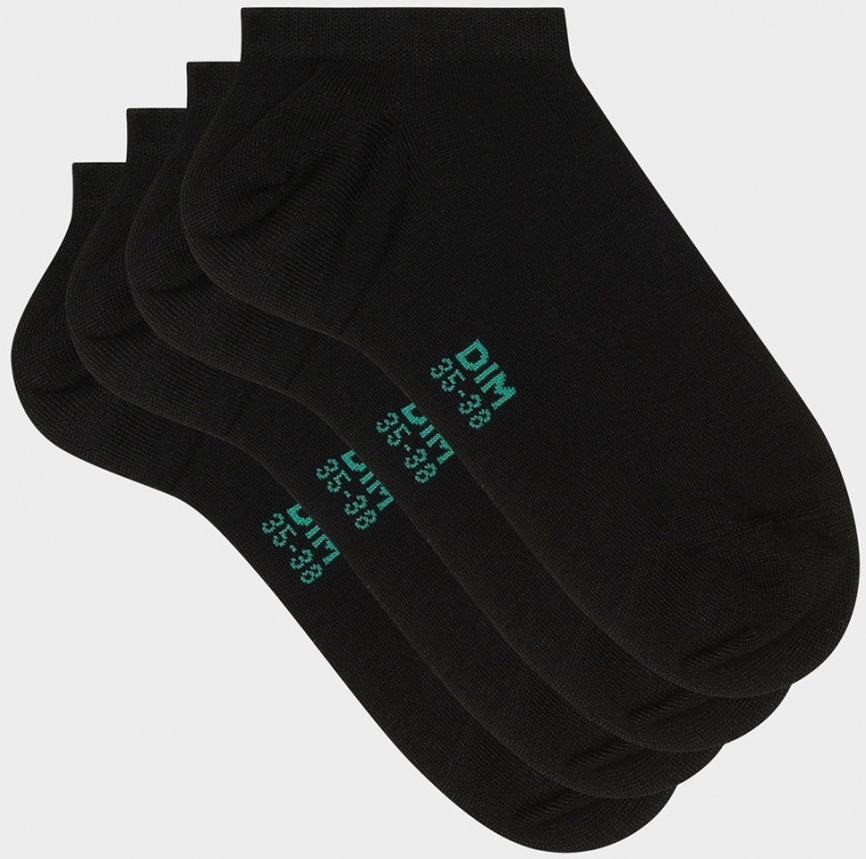 Комплект женских носков DIM Green (2 пары) (Черный) фото 2