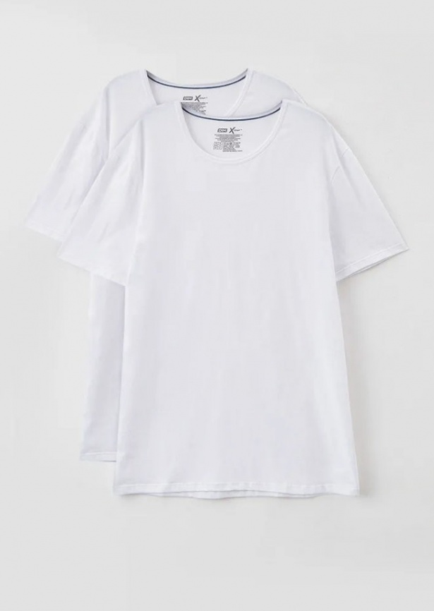 Комплект мужских футболок DIM X-Temp (2шт) (Белый/Белый) фото 1