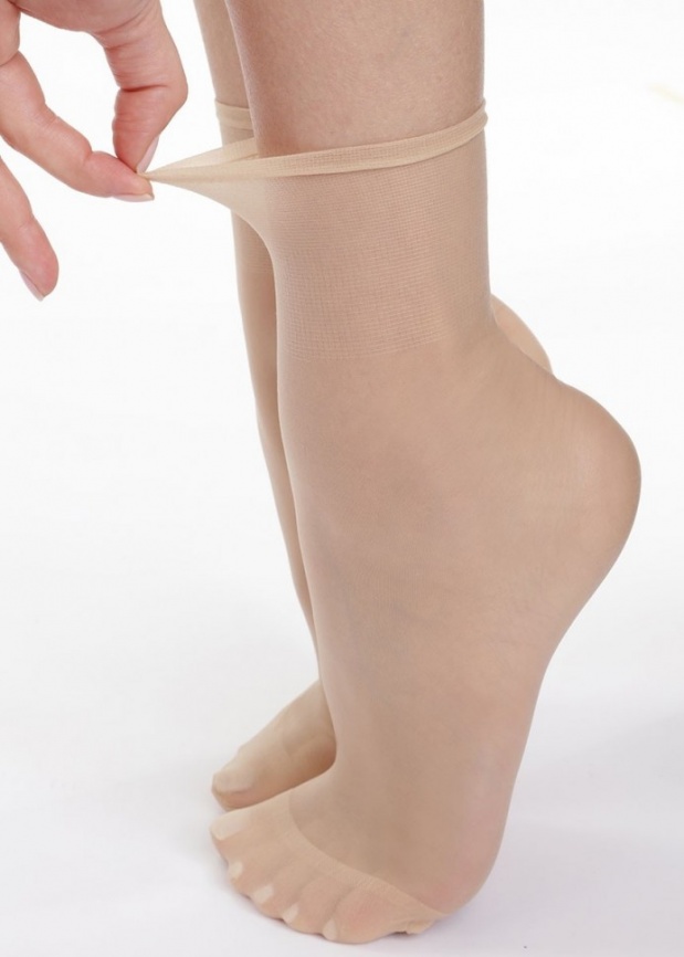 Комплект женских носков DIM Sublim 14 (2 пары) (Светло-Бежевый) фото 2