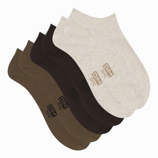 Комплект мужских носков DIM Classic Cotton (3 пары) (Хаки/Коричневый/Бежевый) фото 2