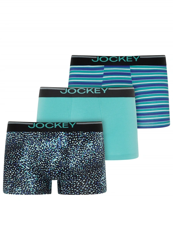 Комплект мужских трусов-боксеров JOCKEY Cotton Stretch Comfort (3шт) (Зеленый) фото 1
