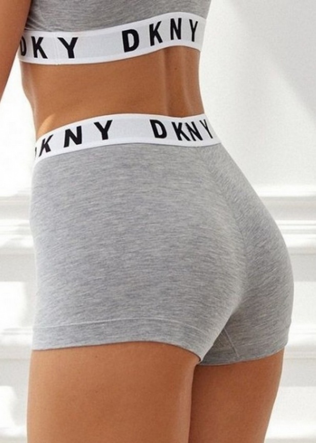 Женские трусы-хипстеры DKNY Cozy Boyfriend (Серый) фото 2