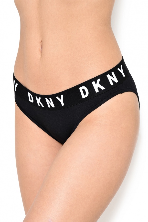 Женские трусы-слипы DKNY Cozy Boyfriend (Черный-Белый) фото 1