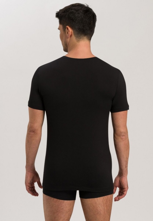 Мужская футболка HANRO Cotton Superior (Черный) фото 3