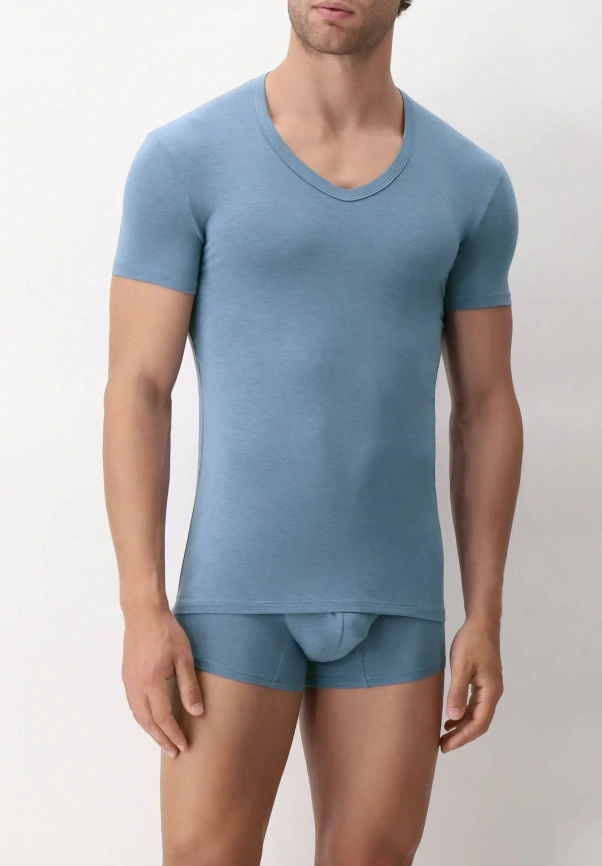 Мужская футболка PEROFIL X-Touch Melange (Синий) фото 1